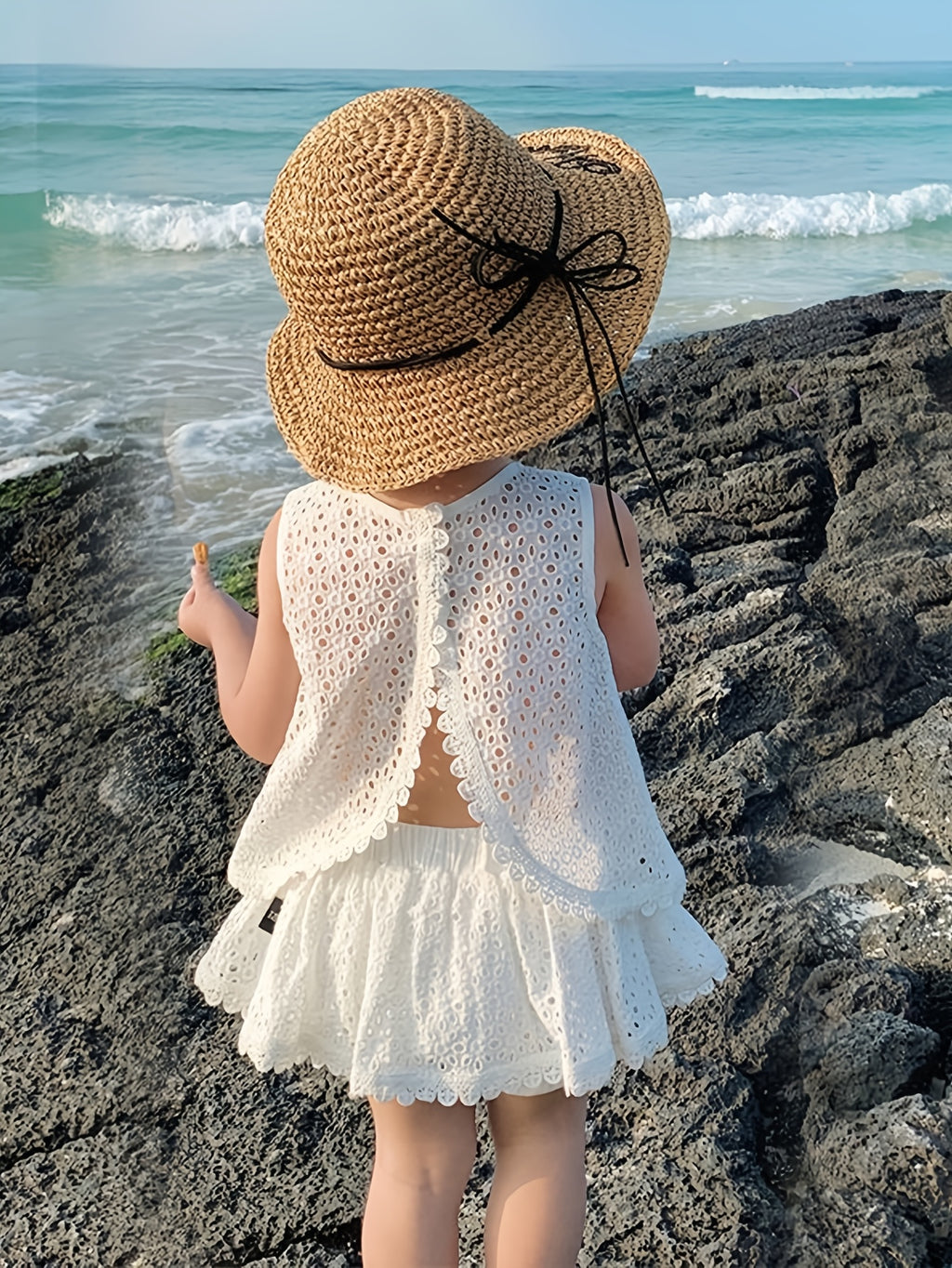 Summer Girls' Sweet Hollow-Out Set