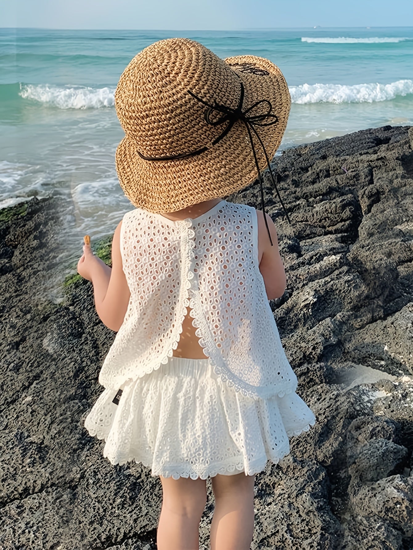 Summer Girls' Sweet Hollow-Out Set