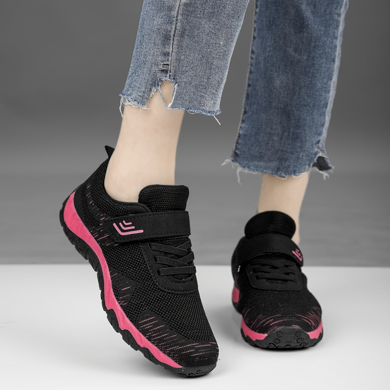 Non-Slip Gray Breathable Mesh Women's Sneakers