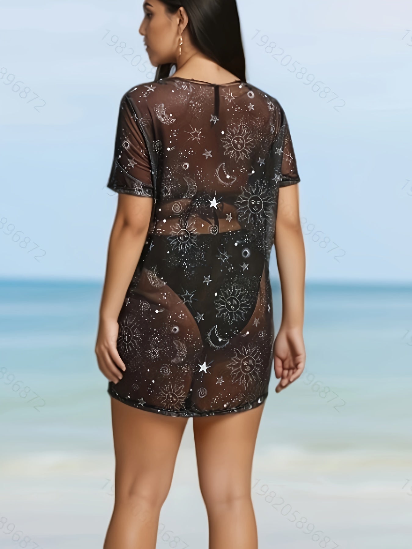 Short Sleeve Loose Fit Cover Up Dress