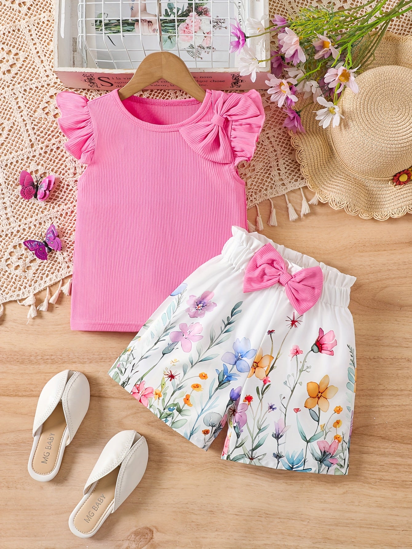 Two-Piece Girls' Shorts Set