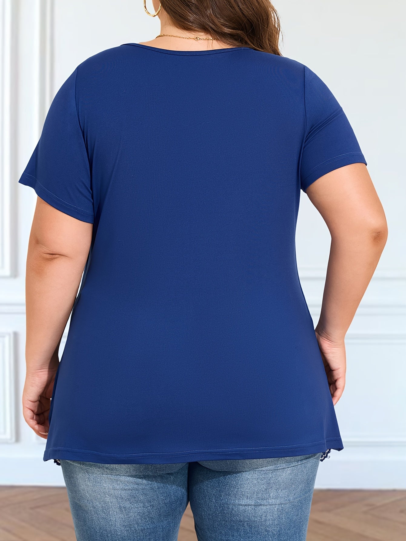 Polyester Blend Short Sleave T-Shirts for Women