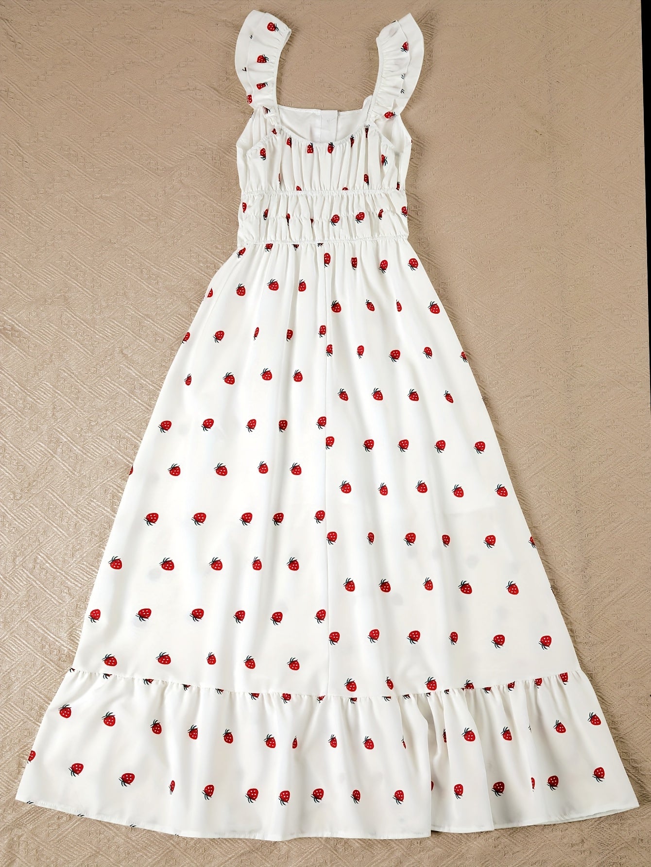 Strawberry Print Sleeveless Dress