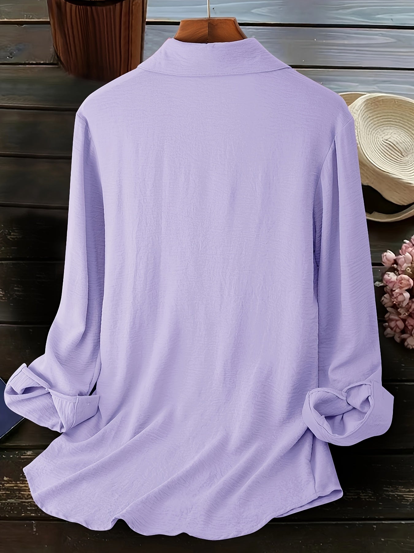 Large Size Women's Fashion Embroidered Blouse