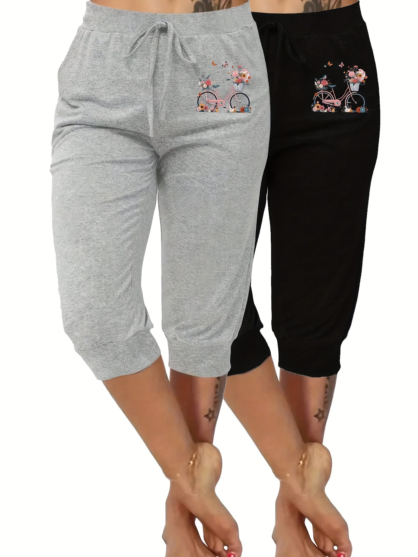 Women's 2-Pack Harem Bermuda Shorts - Loose Fit