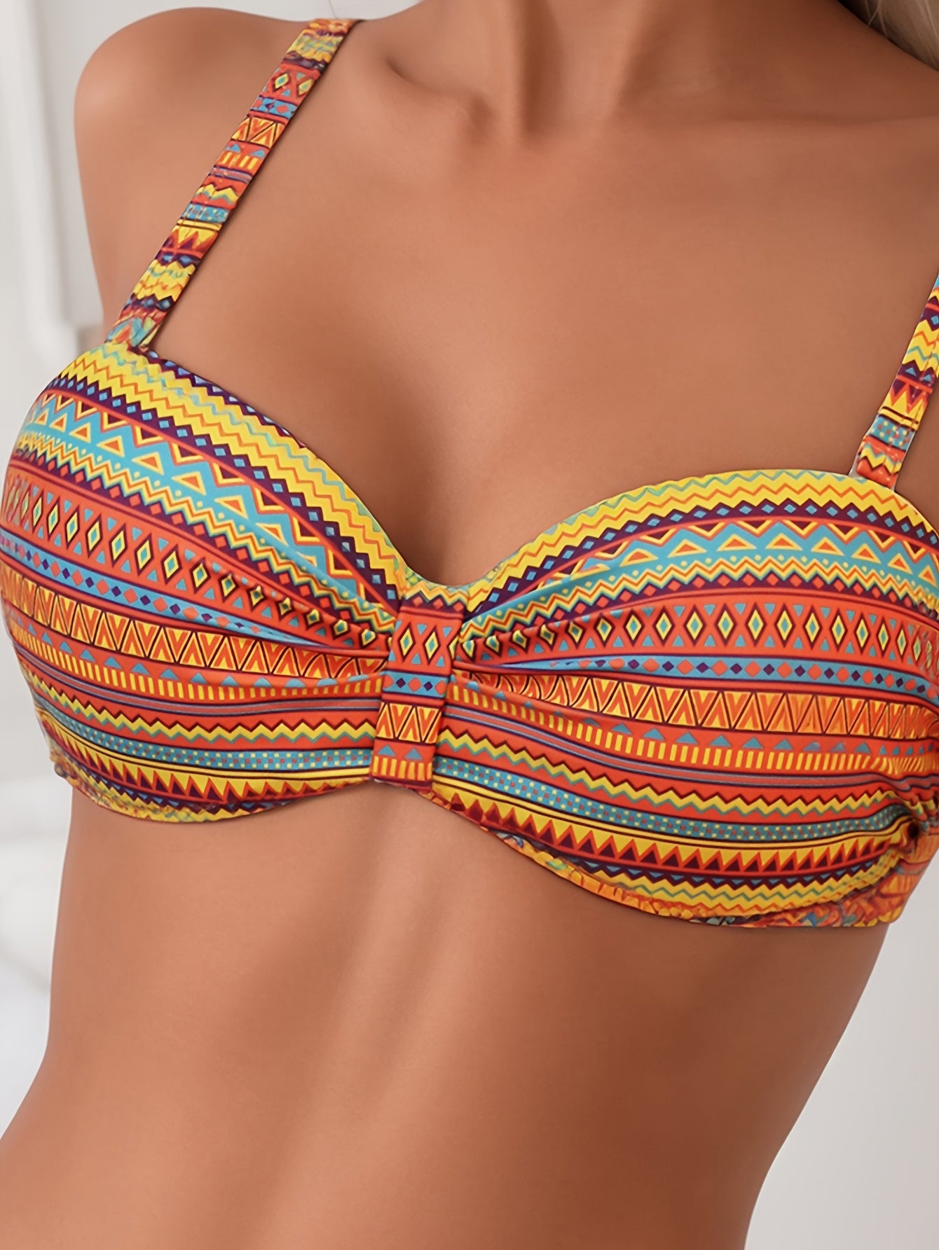 Swimsuit with Drawstring Design, Two-Piece Set for Women