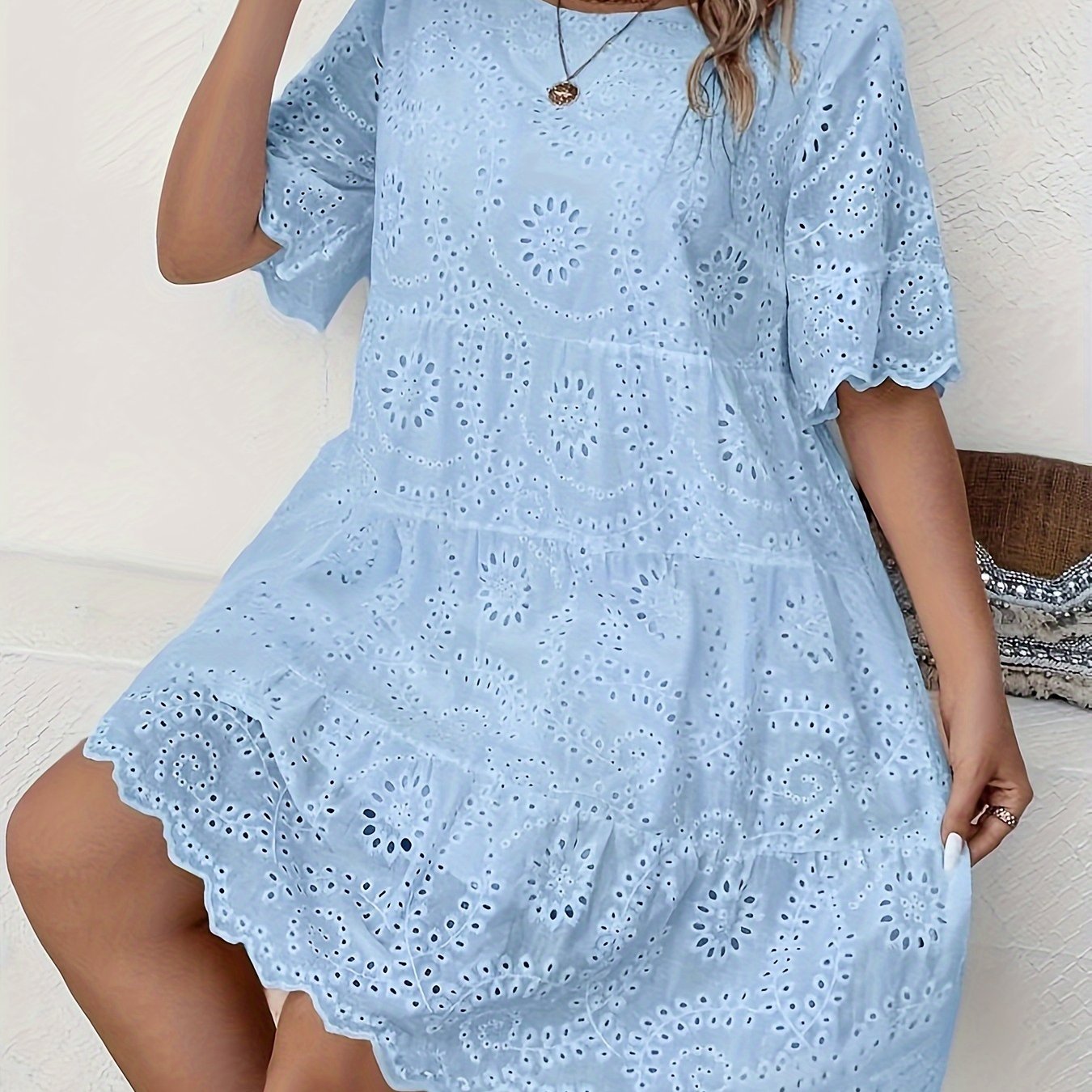 Loose Fit Round Neck Short Sleeve, Breathable