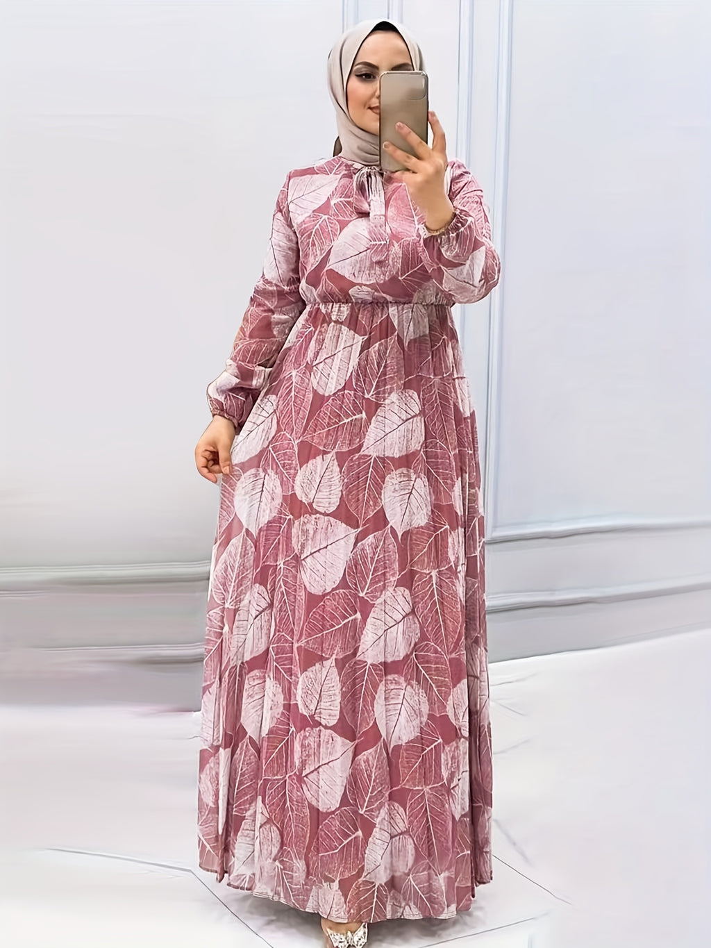 Print Women's Middle Eastern Muslim Dress
