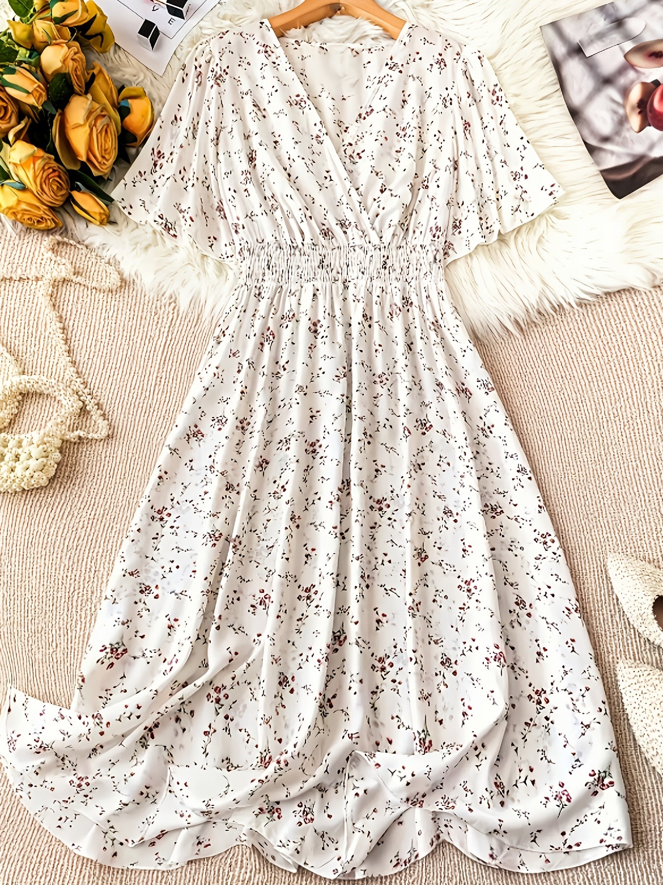 Elegant Plus Size V-Neck Dress