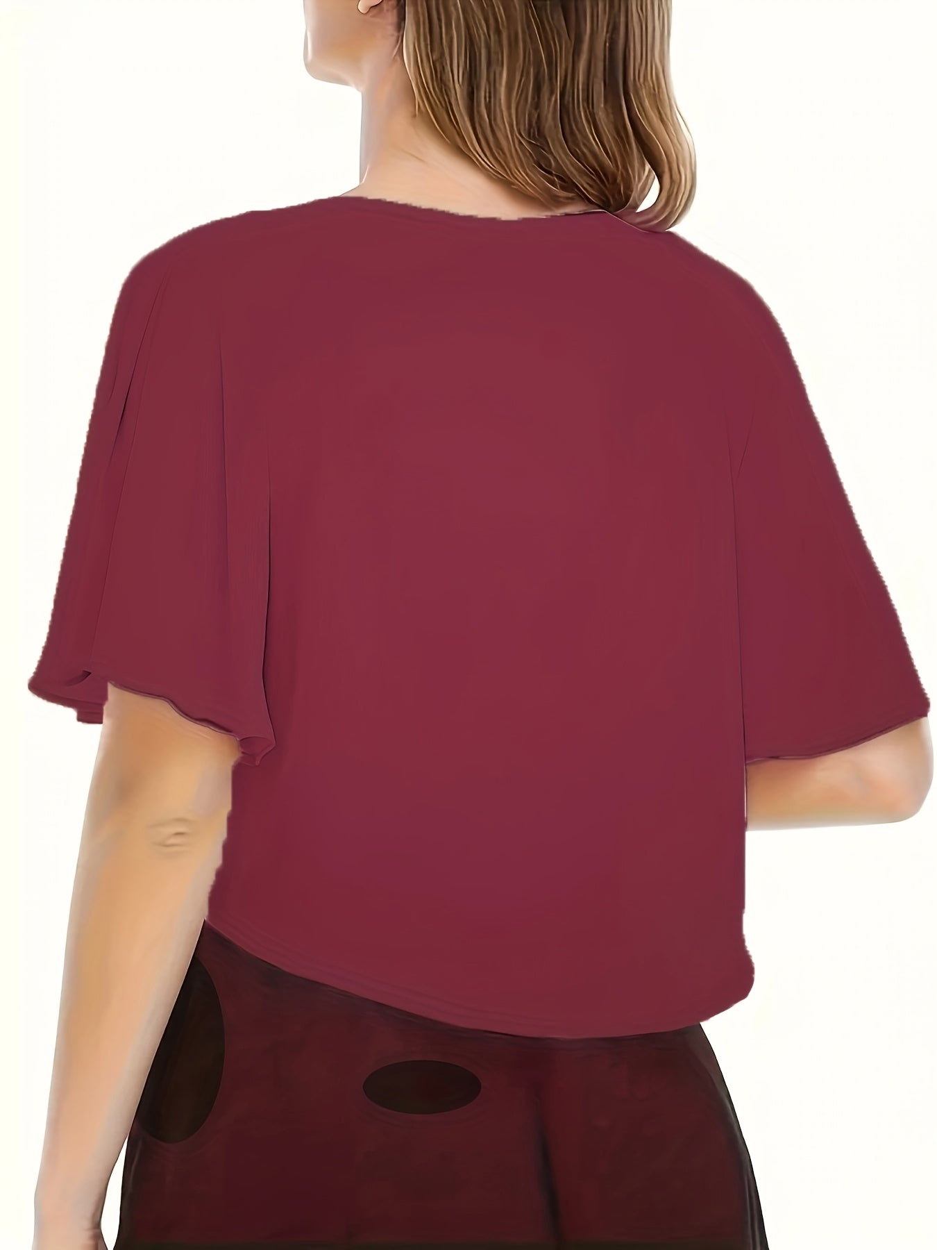 Light Breathable Women's Solid Color Short Sleeve Shirt Cardigan