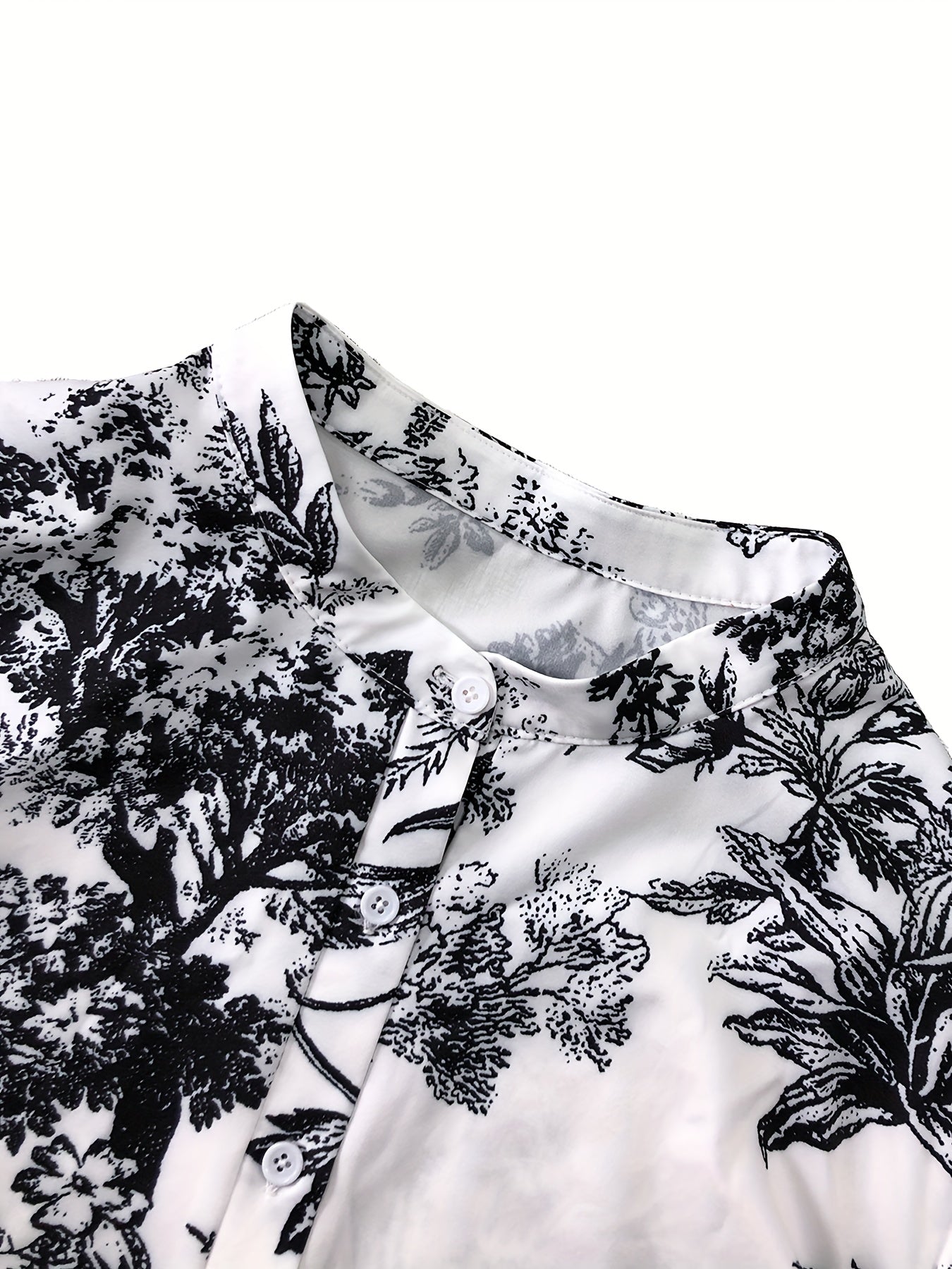 Plus Size 2pcs Set, Fashion Women's Floral Print Shirt Cardigan Top