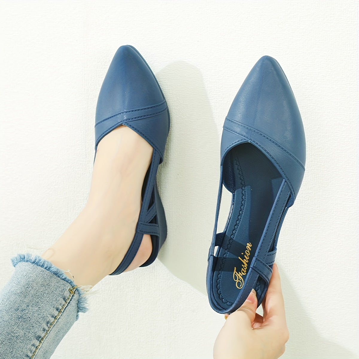 Casual Pointed Toe Lace-up Shoes, Plastic Jelly Work Shoes with Soft Sole