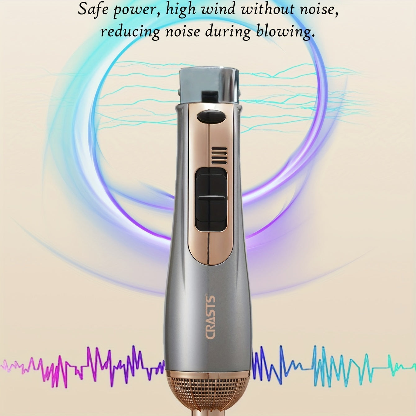 Electric Hair Dryer Brush 2-in-1 Dual-use Hair Straight Curling