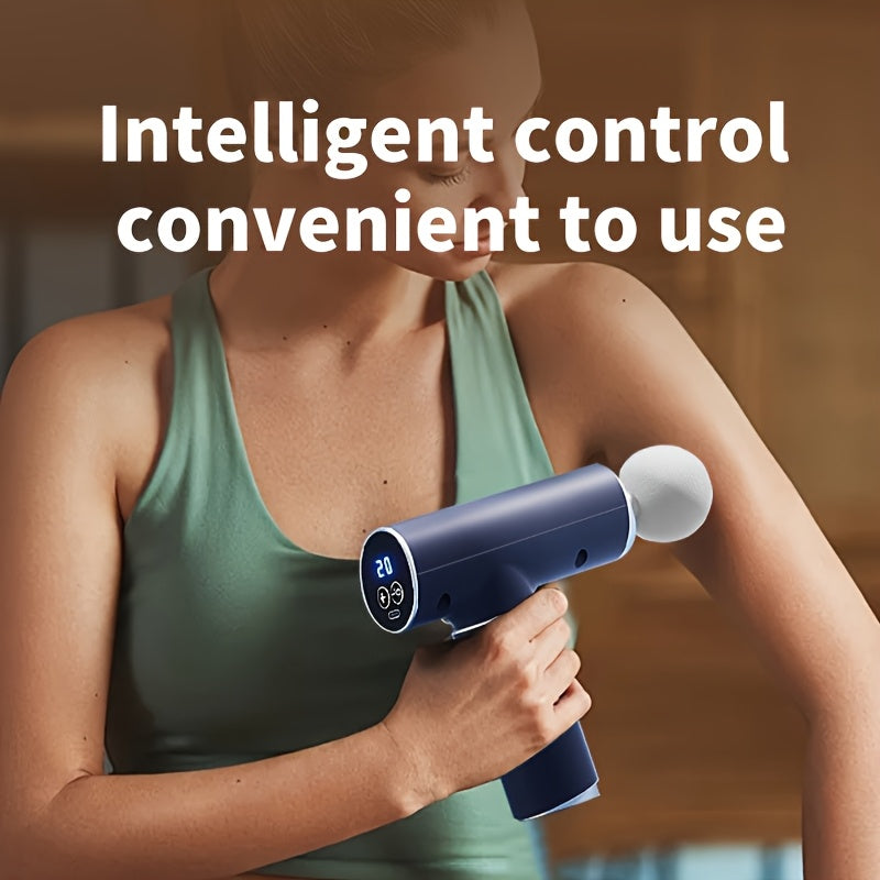 Lenovo Massage Device - Silent Percussion, 6 Attachments, USB Rechargeable