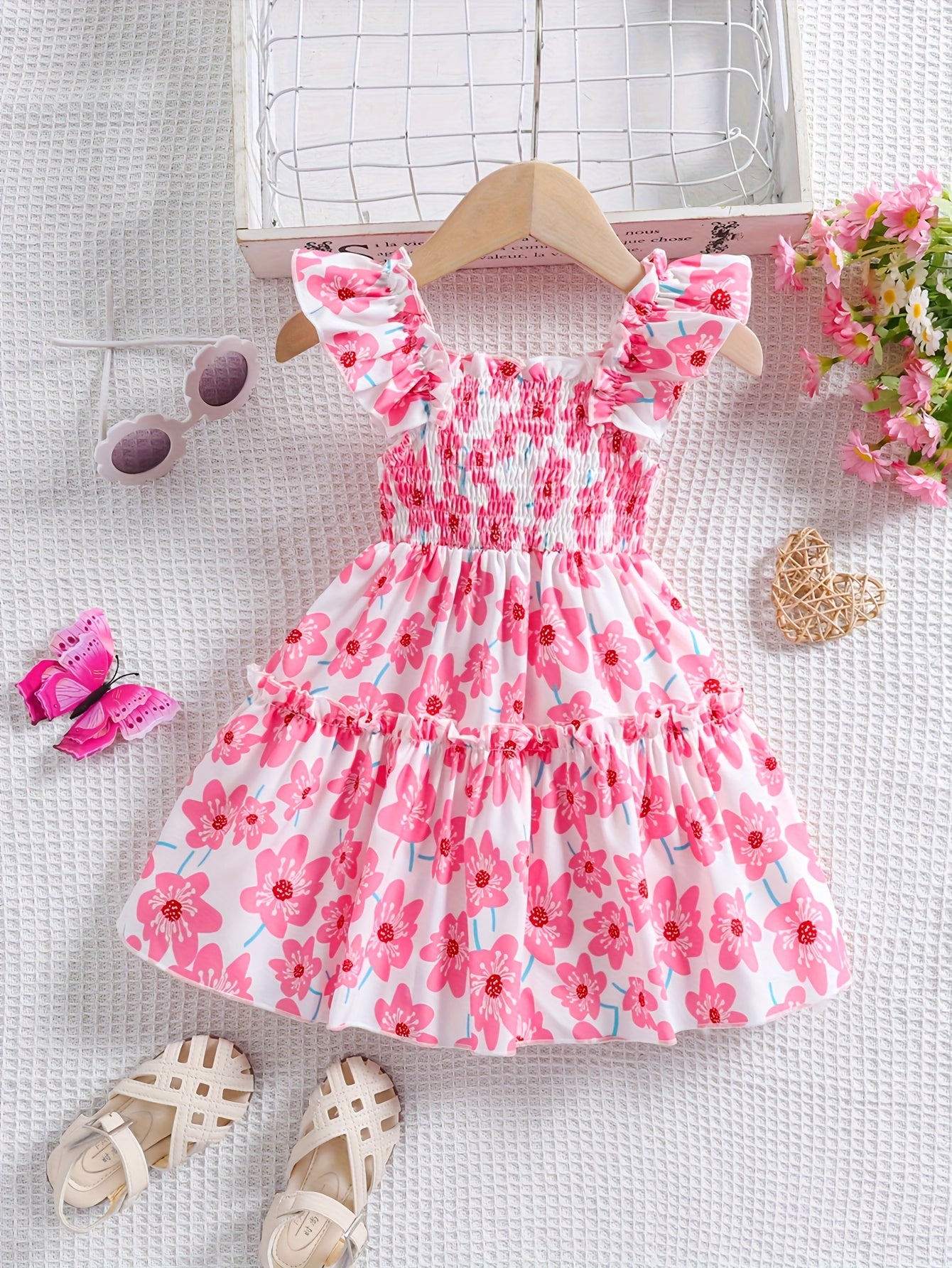 Sleeveless Summer Blossom Dress for Youngsters