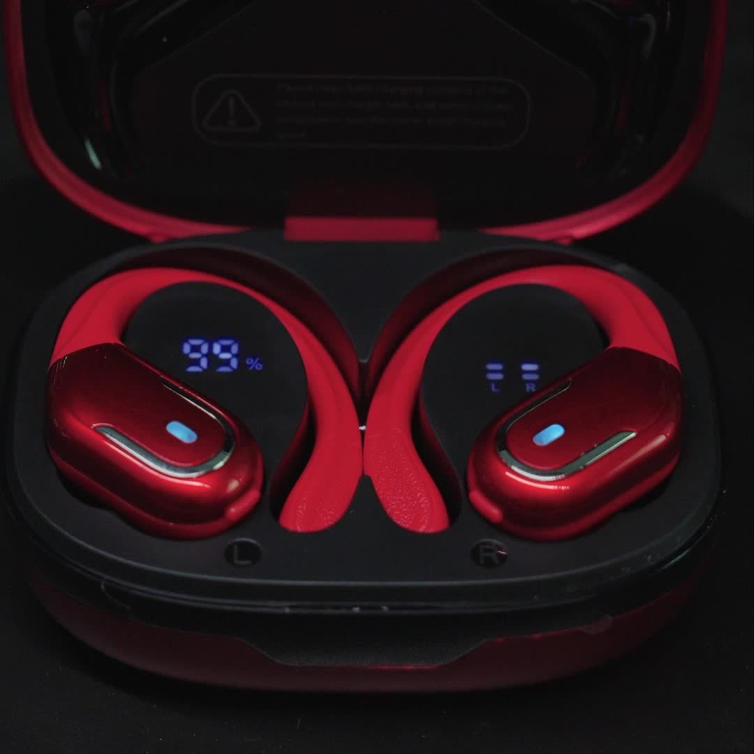 New Wireless Earbuds for Running Sports, Wireless Earphones with Earhooks Pure Bass Sound
