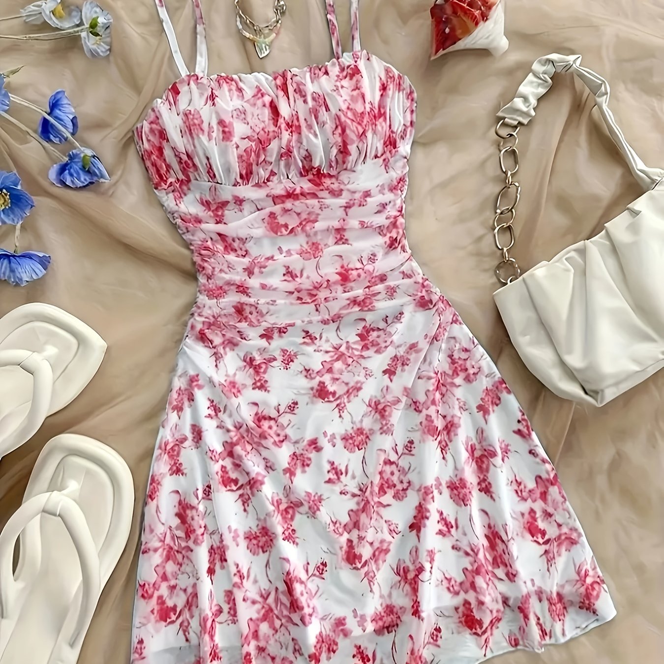Stylish All-Season Polyester Sundress
