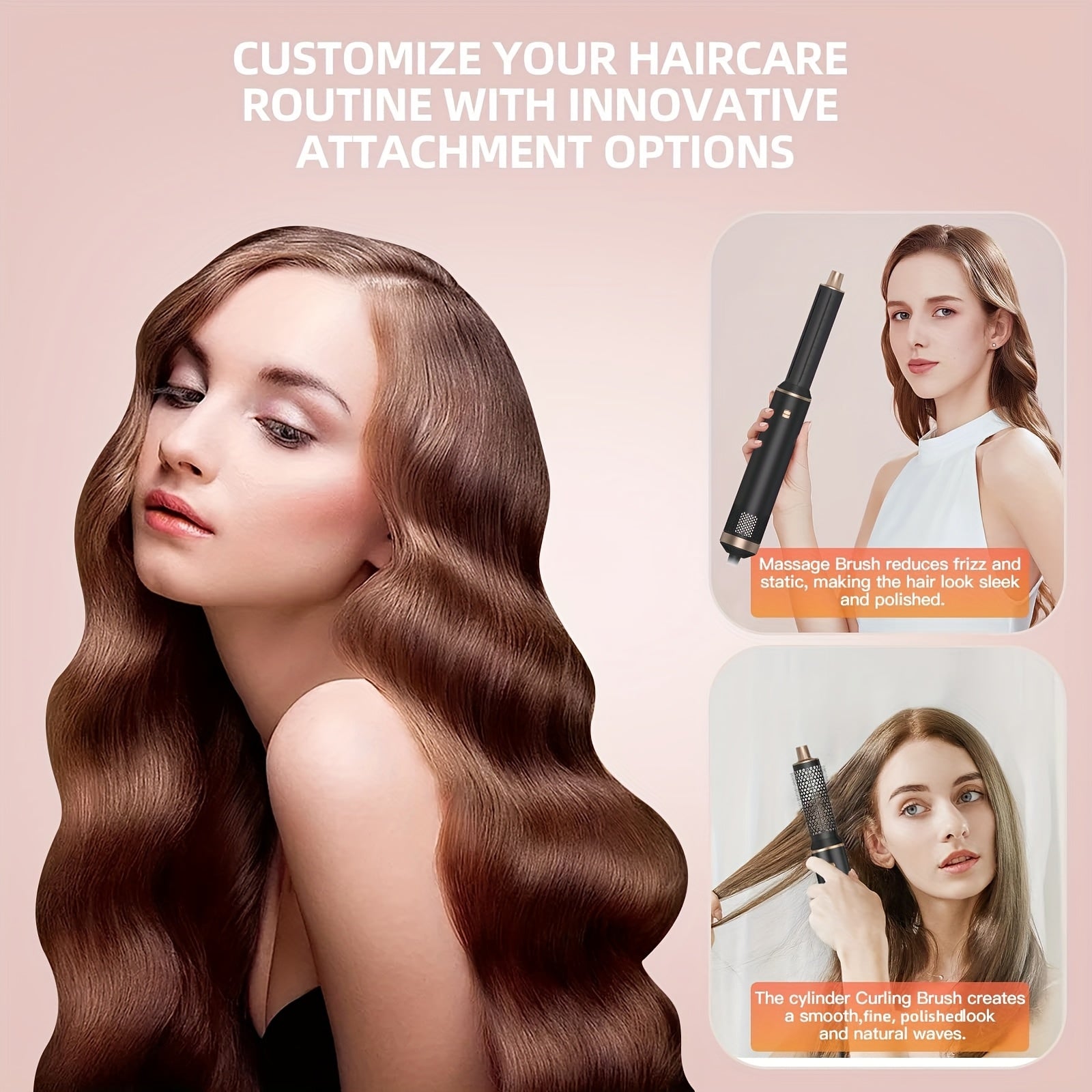 5-in-1 Hair Dryer Brush & Styler, Hot Air Brush, Left & Right Automatic