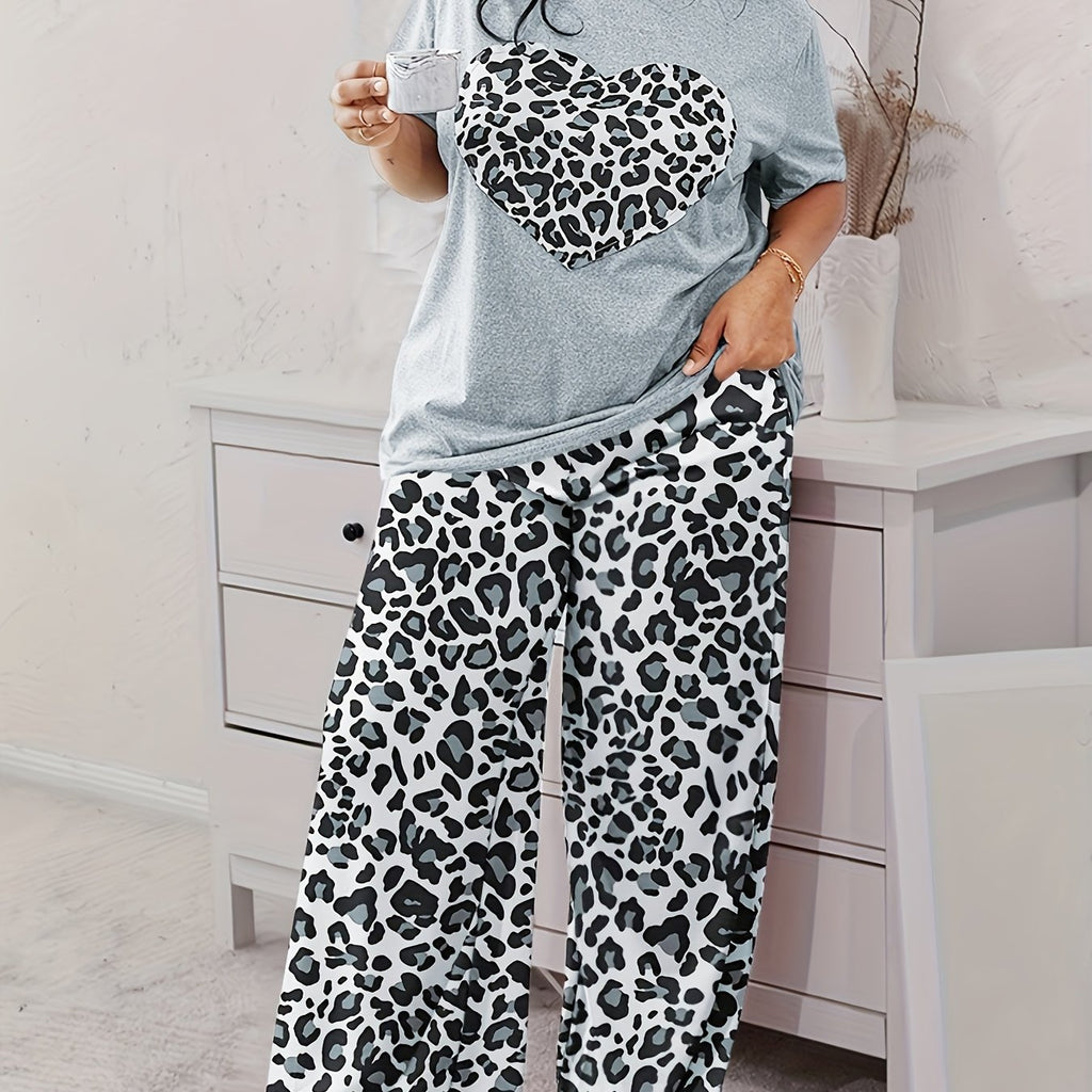 Leopard Print Love Casual Set