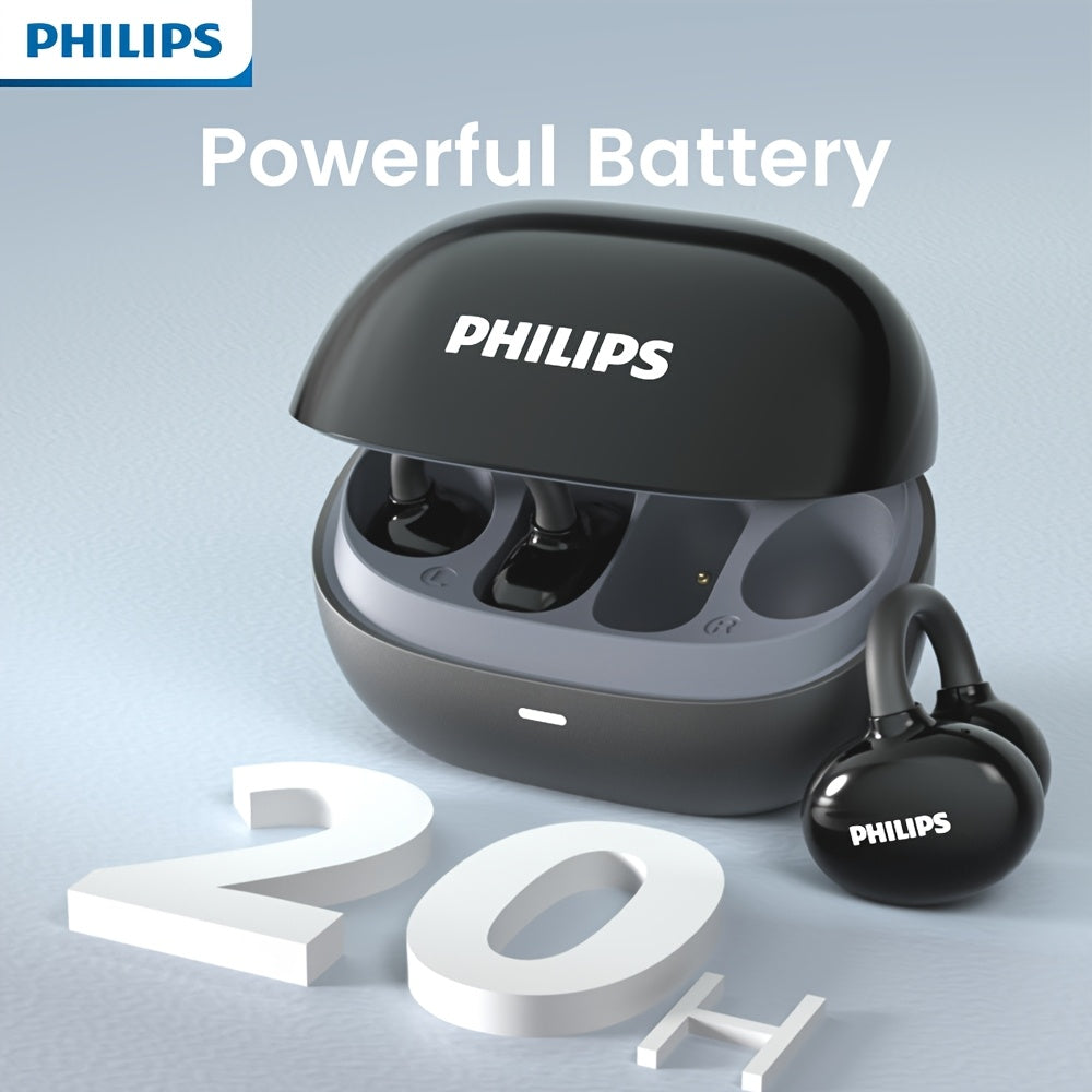 Philips TWS Wireless Earbuds with Touch Control, Open-Back Design, HD Sound & Noise Cancellation