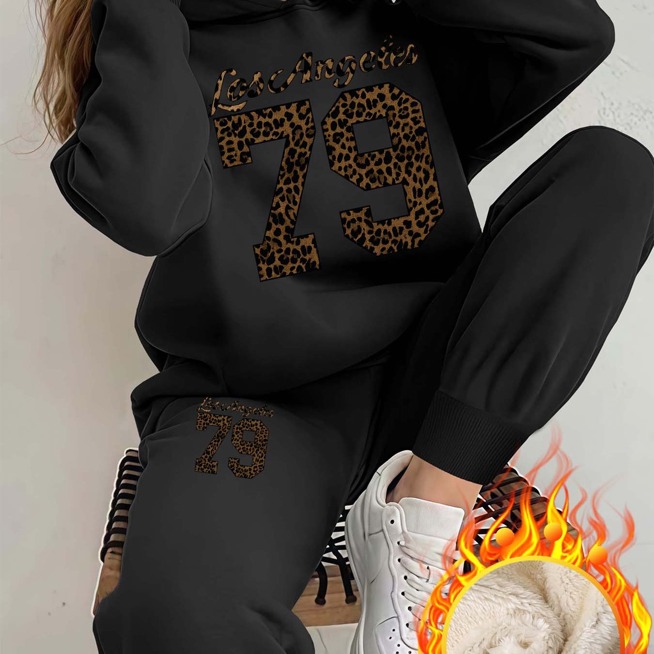 European and American Autumn/Winter New Casual Women's Leopard Print