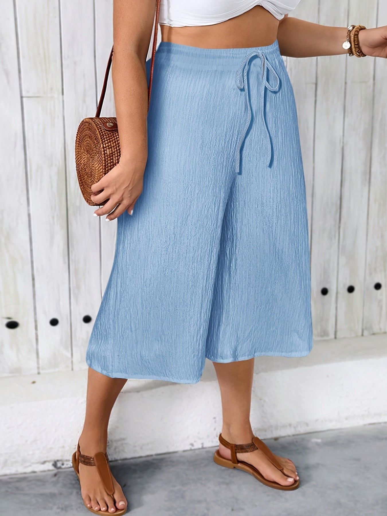Plus Size Women's Wide Leg Pants