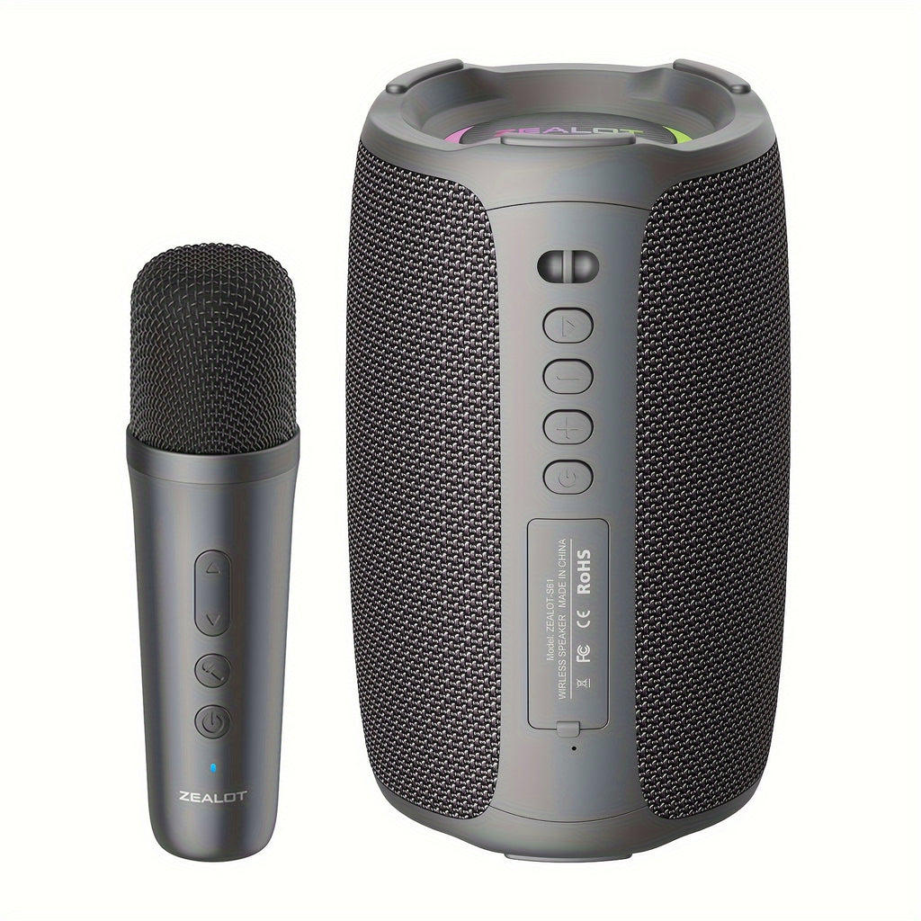 S61M Wireless Speakers Featuring a Wireless Microphone, Compatibility with Wired Microphones