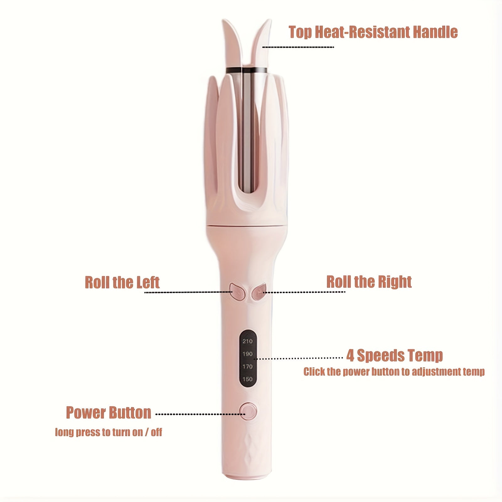 Automatic Hair Curler 28mm Automatic Curling Iron with 4 Temperature Settings