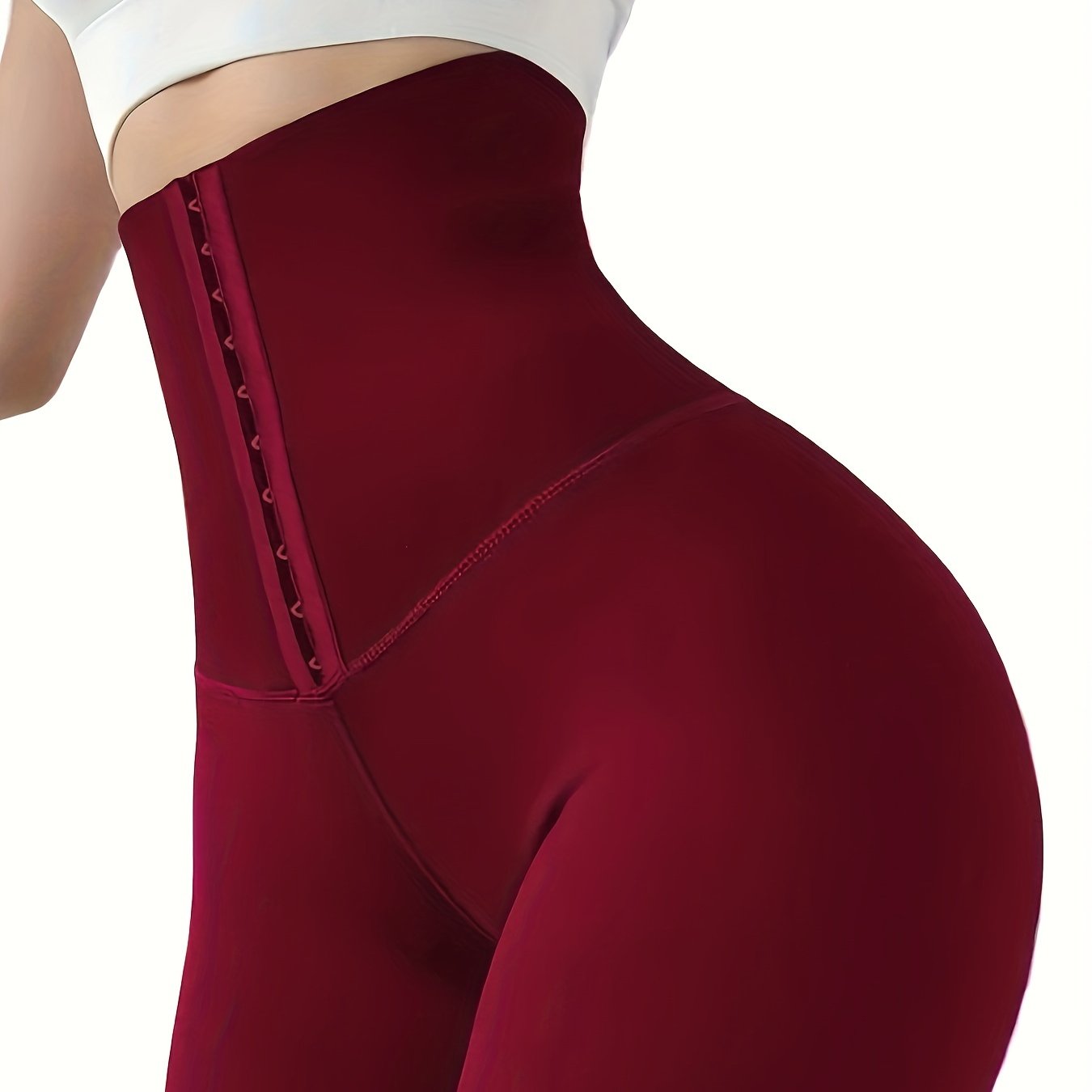 High Waist Skinny Fitness Solid Legging, Butt Lifting Tummy Control