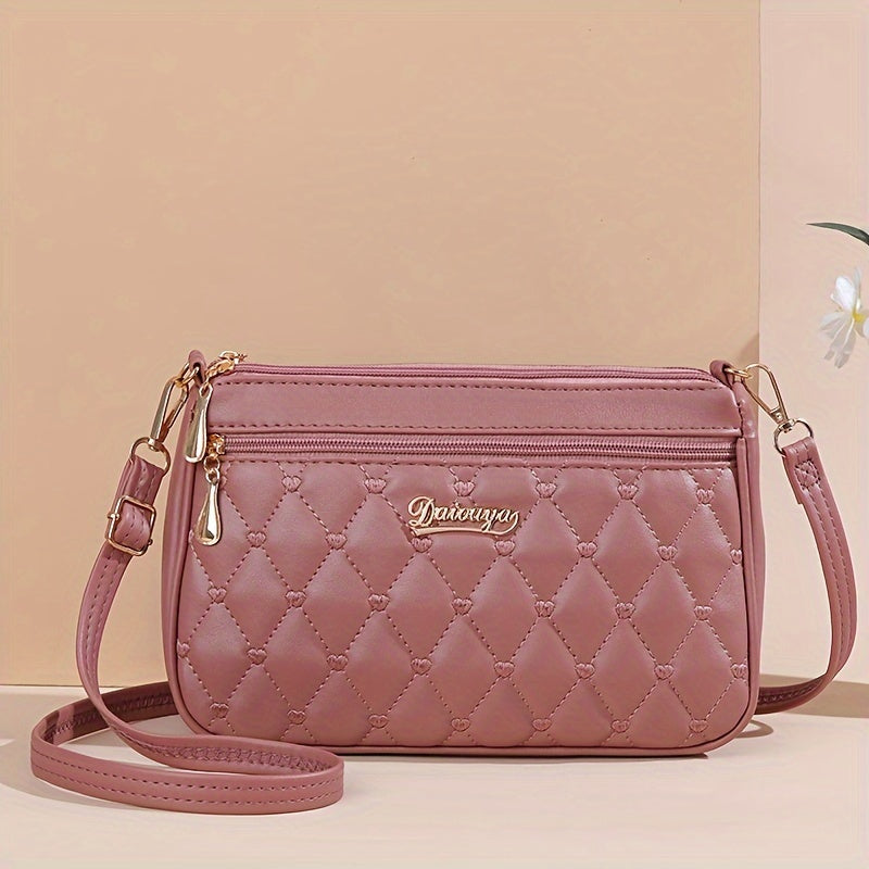 Fashionable Crossbody Bag with Multiple Layers and Large Capacity
