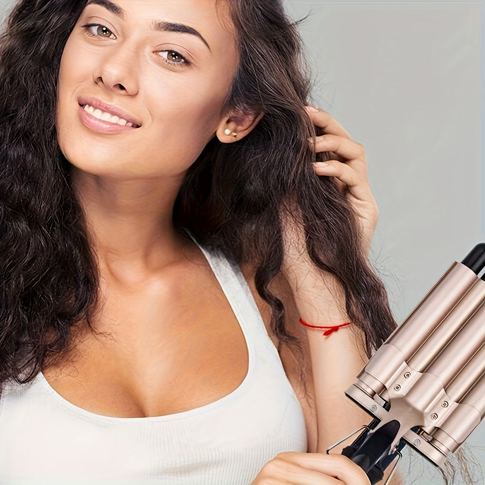 5-Barrel Hair Crimper Iron Wand, 1.52 cm Ceramic Tourmaline Dual Voltage Curling Iron