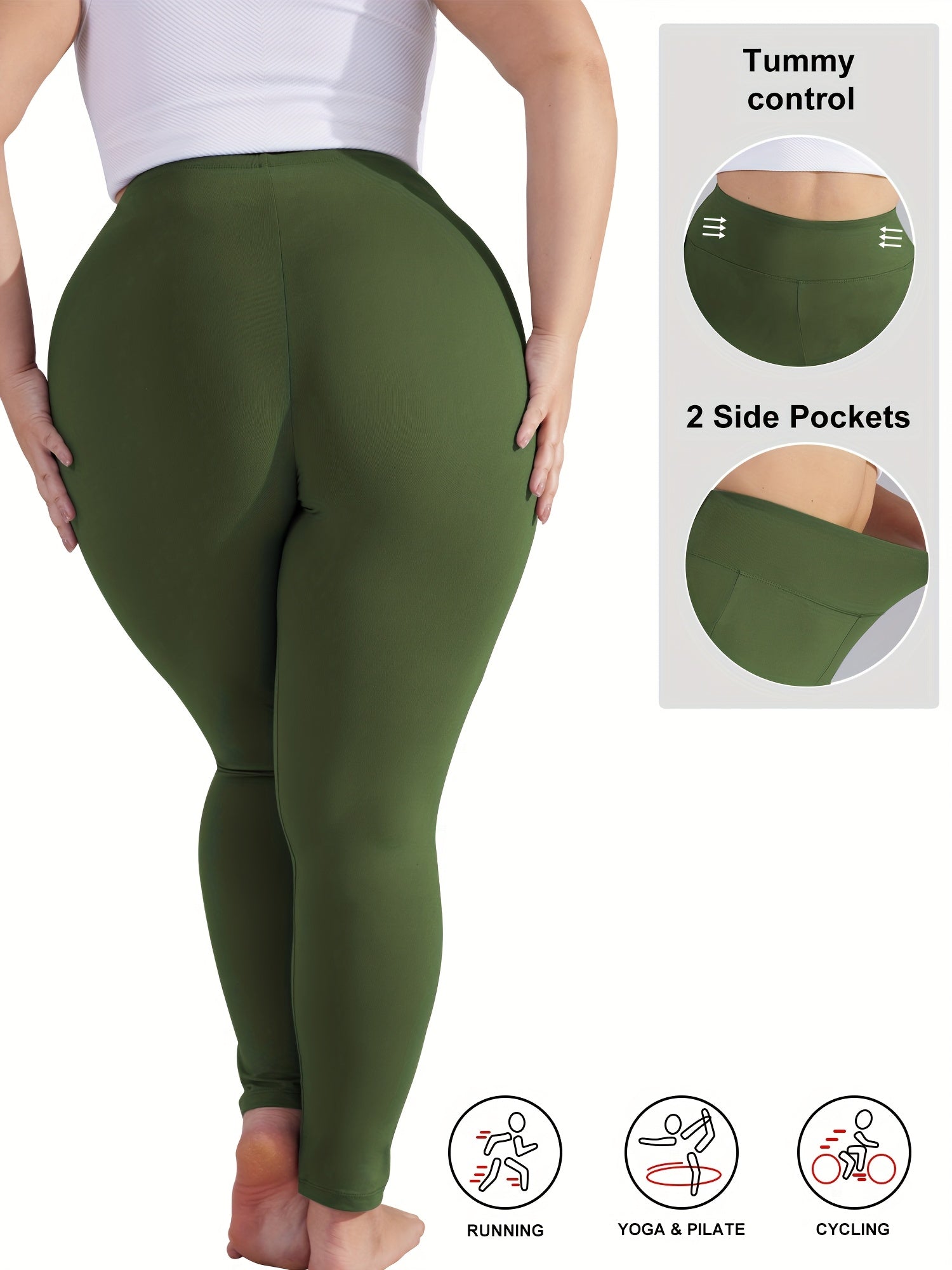Women's Yoga Leggings with High Waistband, Moisture-Wicking, And Stretchy