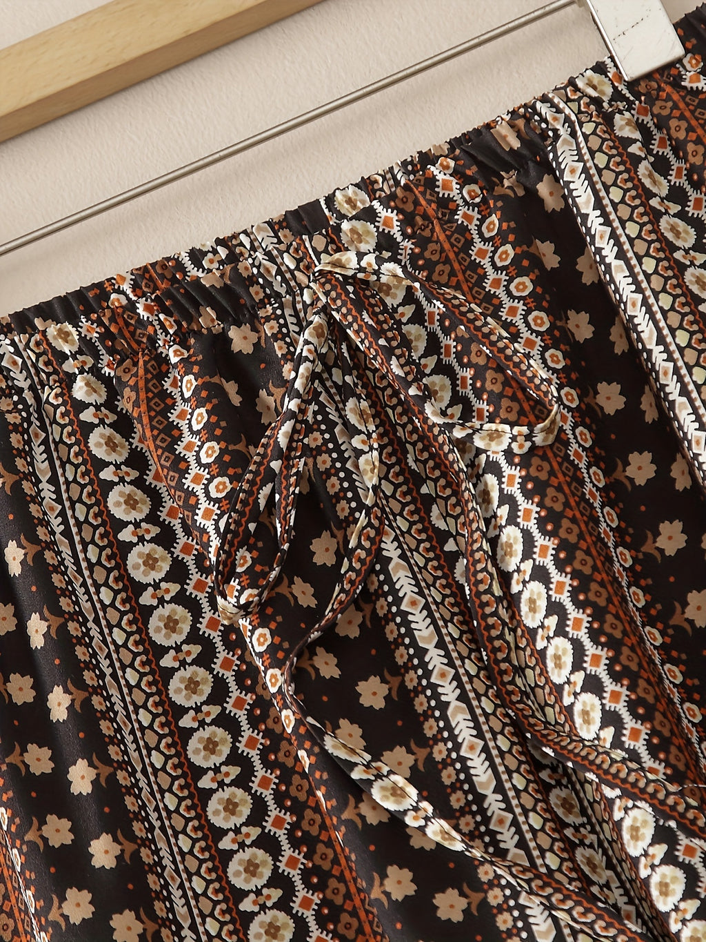 Plus Size Floral Print Straight Leg Pants for Women