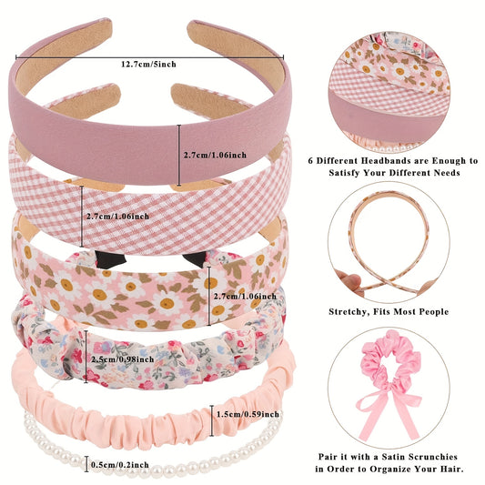 7pcs Set Combination Women's Hairband and Accessories
