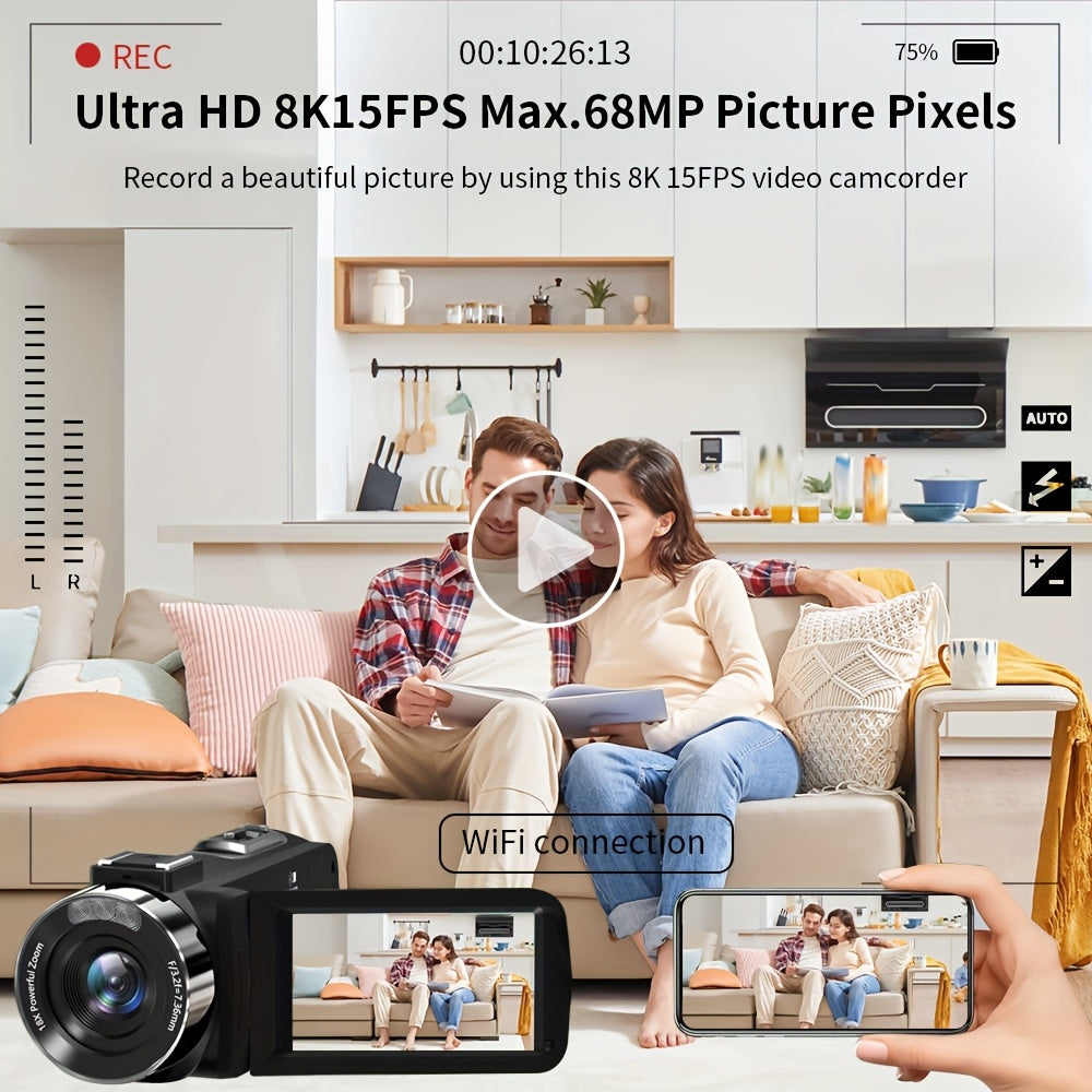 8K 15FPS Integrated Video Camera, 18x Digital Zoom, 64ppm, WiFi, Remote Control