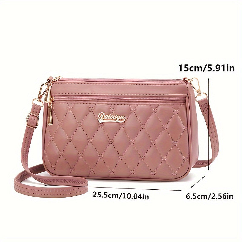 Fashionable Crossbody Bag with Multiple Layers and Large Capacity