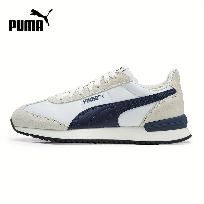 PUMA Men's & Women's Low-Top Sneakers - White/Pink/Black/Purple Genuine & Lace-Up Closure, Bold PUMA Logo