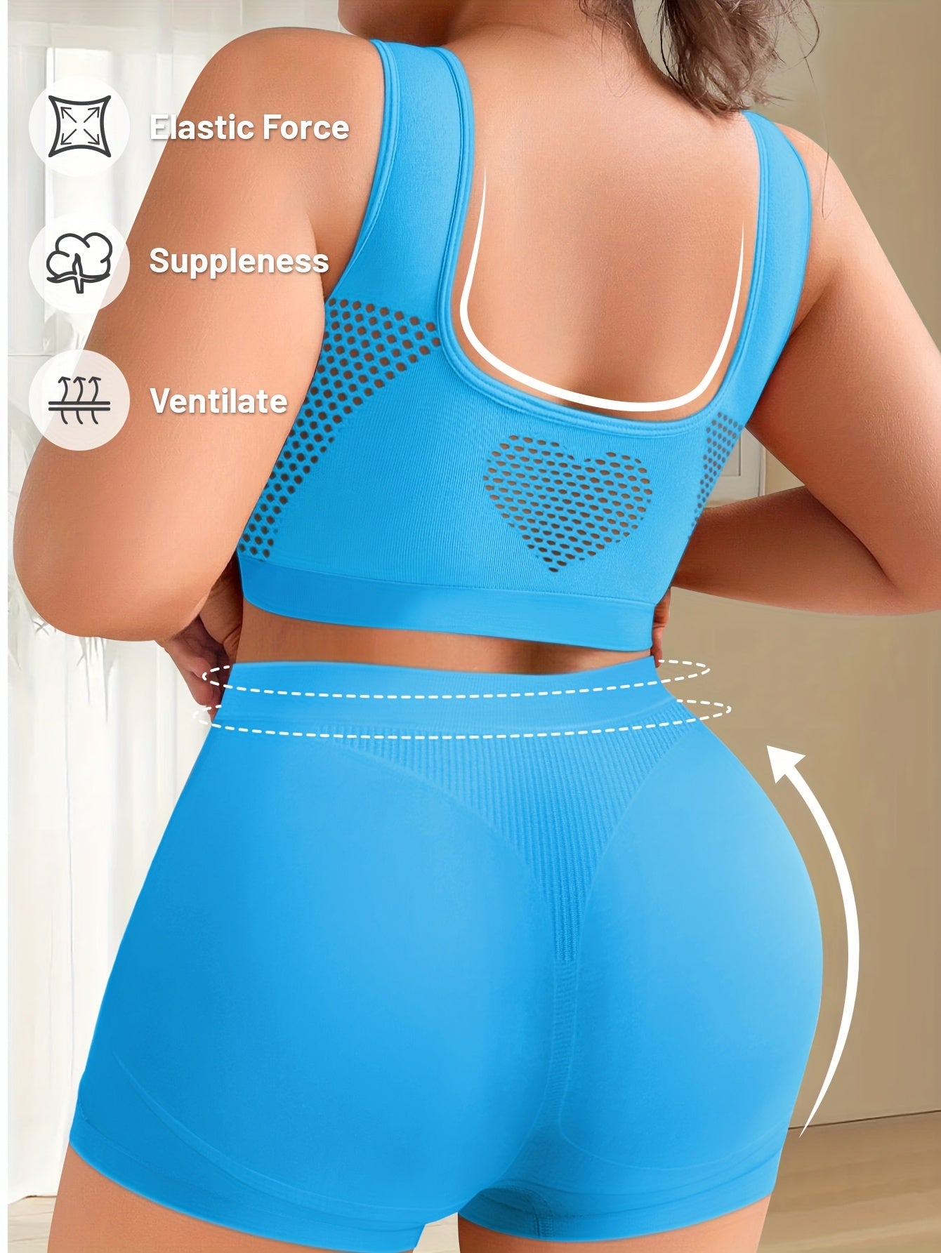 One Set Women's Plus Size Lingerie Bra and Panty Set Seamless Top Oversized Comfortable Loose Home Leisure Sports Bra