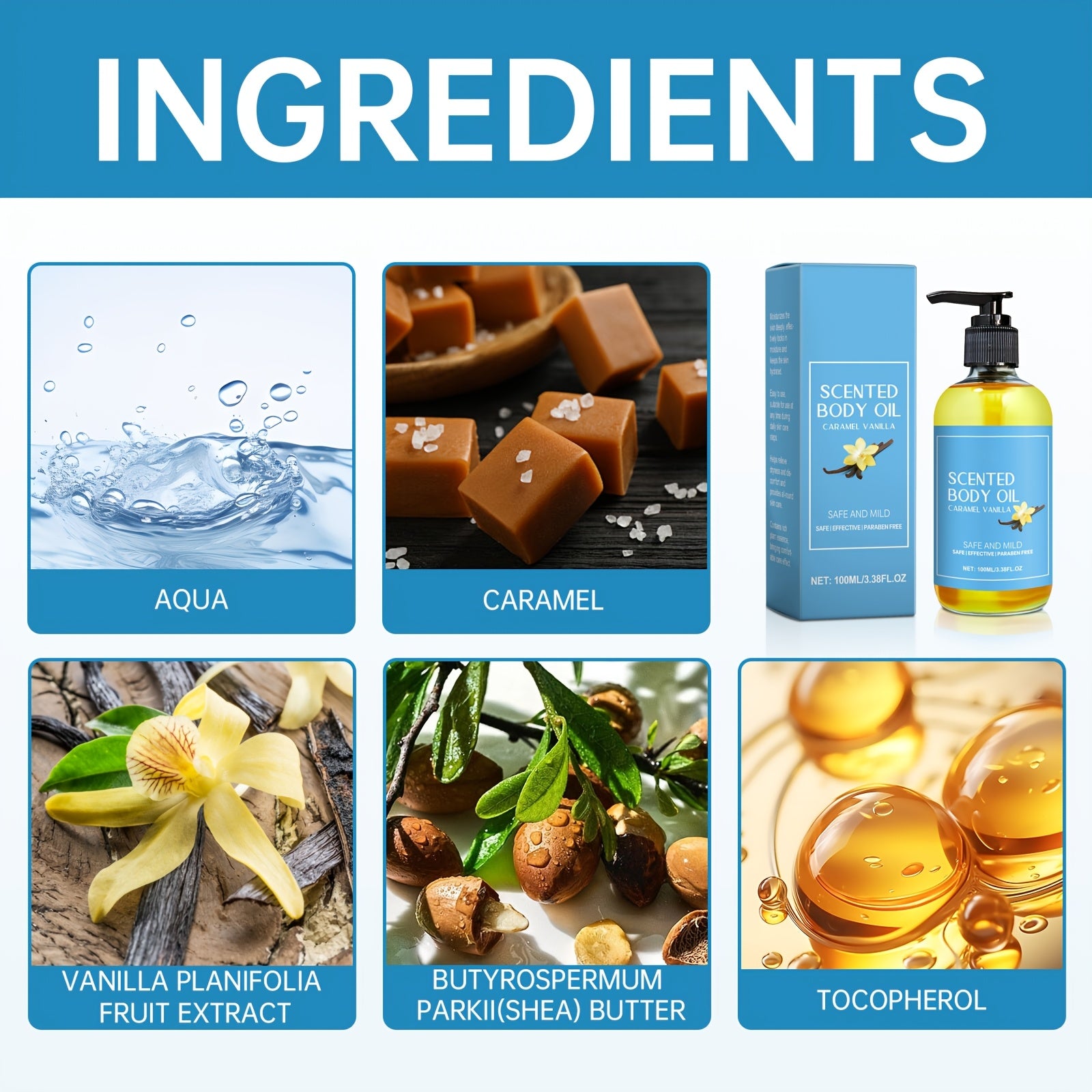 Caramel Vanilla Body Massage Oil
