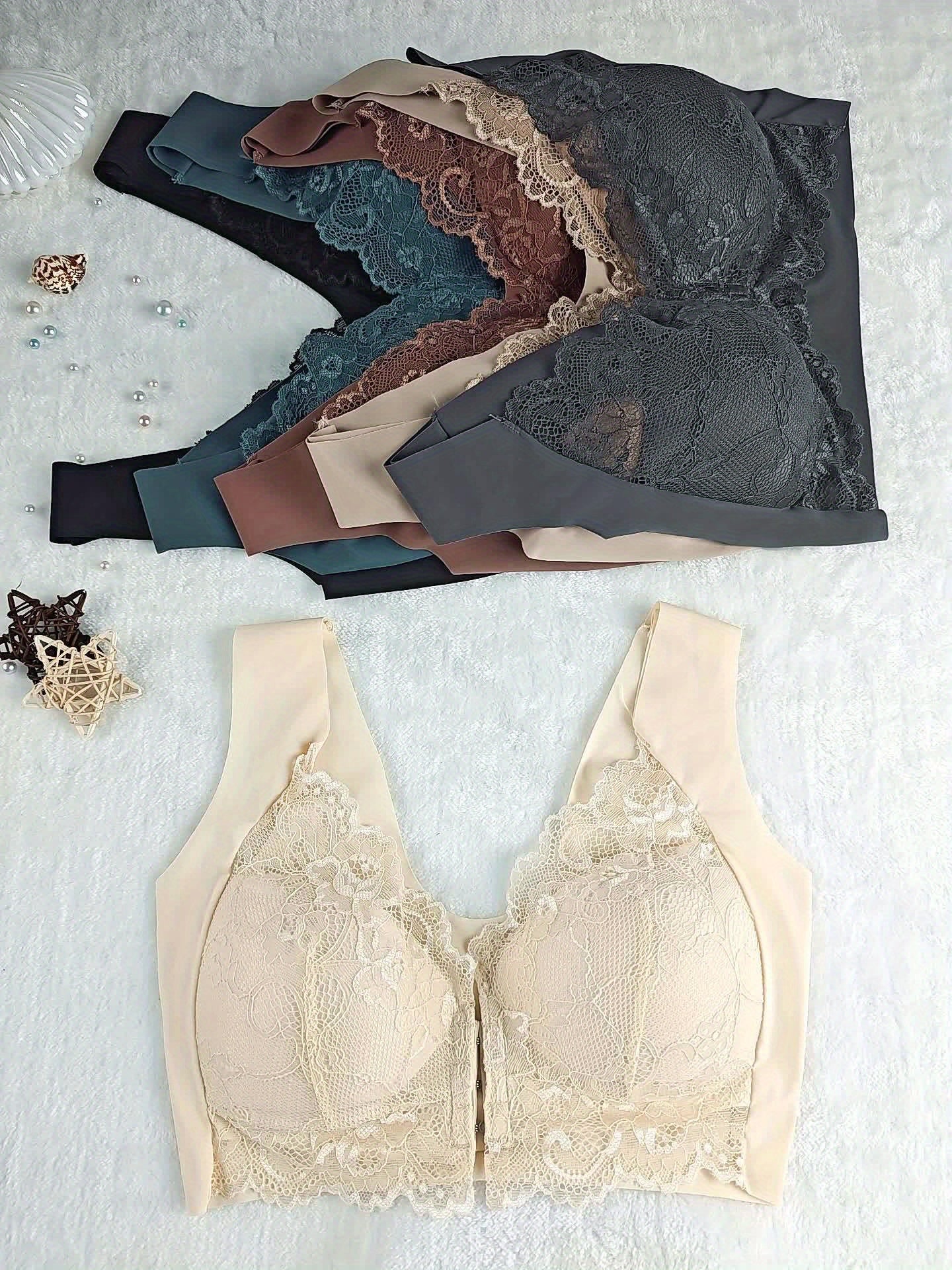 4pcs Soft and Comfortable Front Buckle Bras