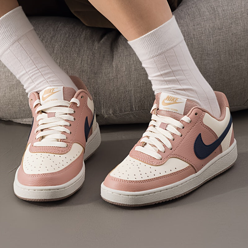 Nike Women's Court Vision Sneakers - Lightweight Shoes with Air Cushion Technology, Synthetic Upper & Arch Support,
