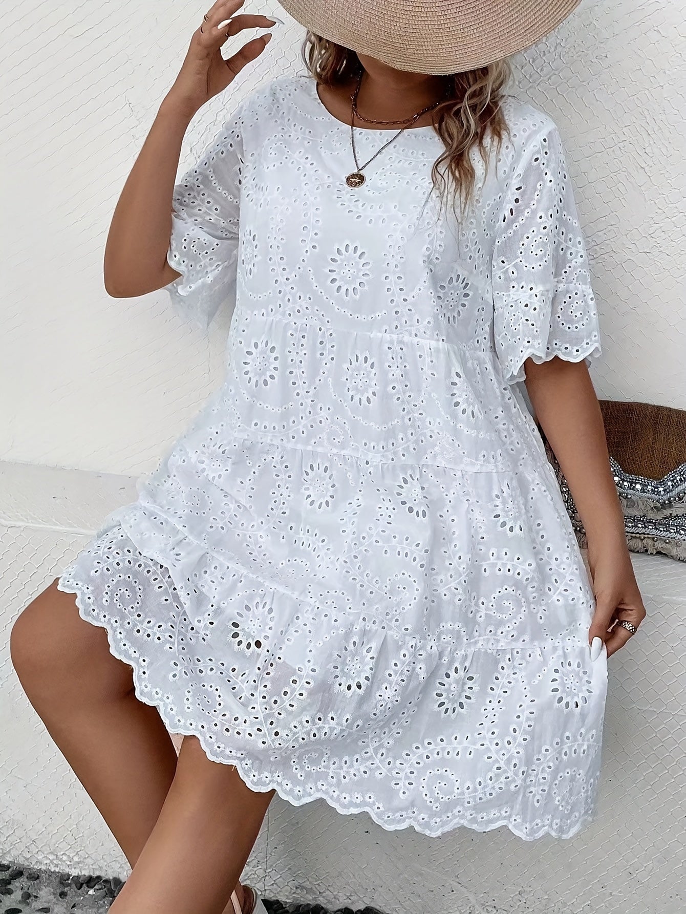Loose Fit Round Neck Short Sleeve, Breathable