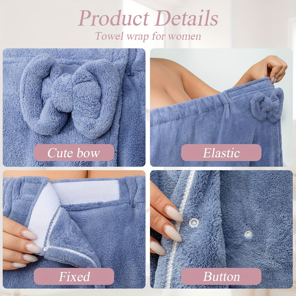 Extra Large & Thick Bathrobe with Adjustable Hook-and-loop Fastener