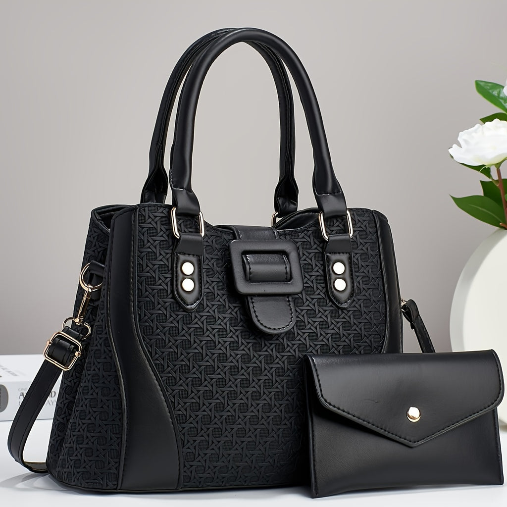 Two-Piece Set Fashion Plaid Shoulder Bag