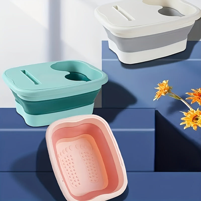 Foldable Foot Spa Bath Basin - Large Foot Soak Tub, Unscented, Manual Operation, No Battery Required
