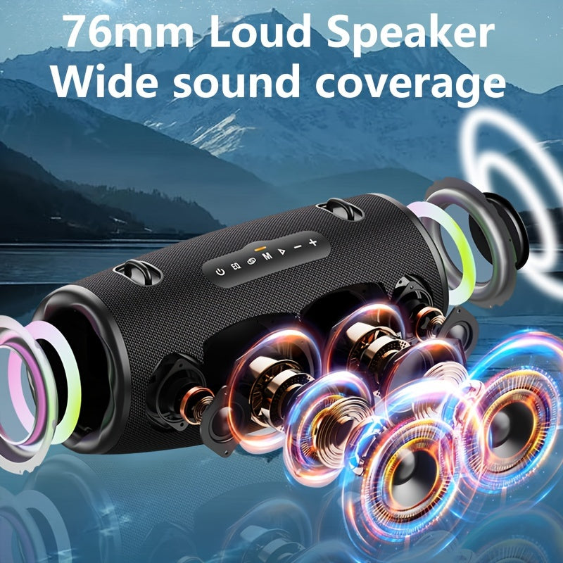 80W Outdoor Portable Subwoofer Wireless Speaker with Shoulder Belt
