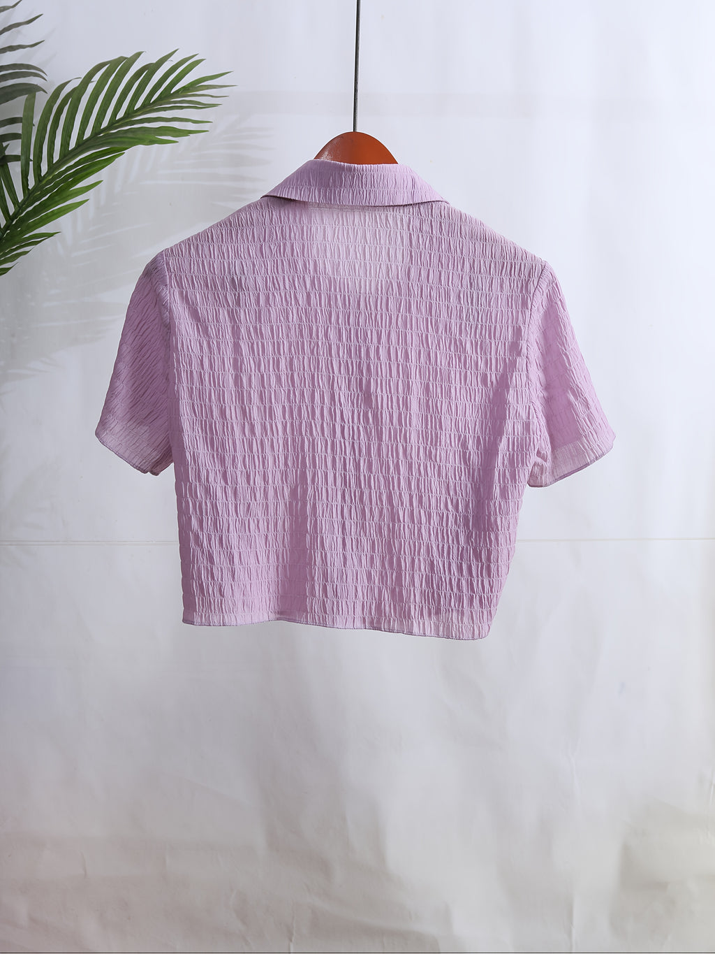 Women's Casual Red Short Sleeve Button-Up Shirt - Machine Washable, Collared Design