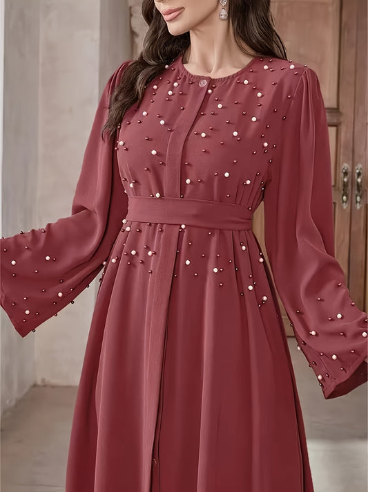 Abaya with Long Sleeves and Belt