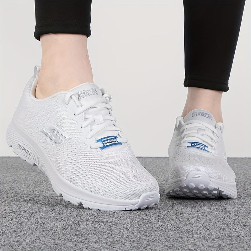 Women's Skechers Gym Walking Running Shoes - Breathable White Athletic Sneakers with Stability Support, Cushioned EVA Insole & Non-Slip