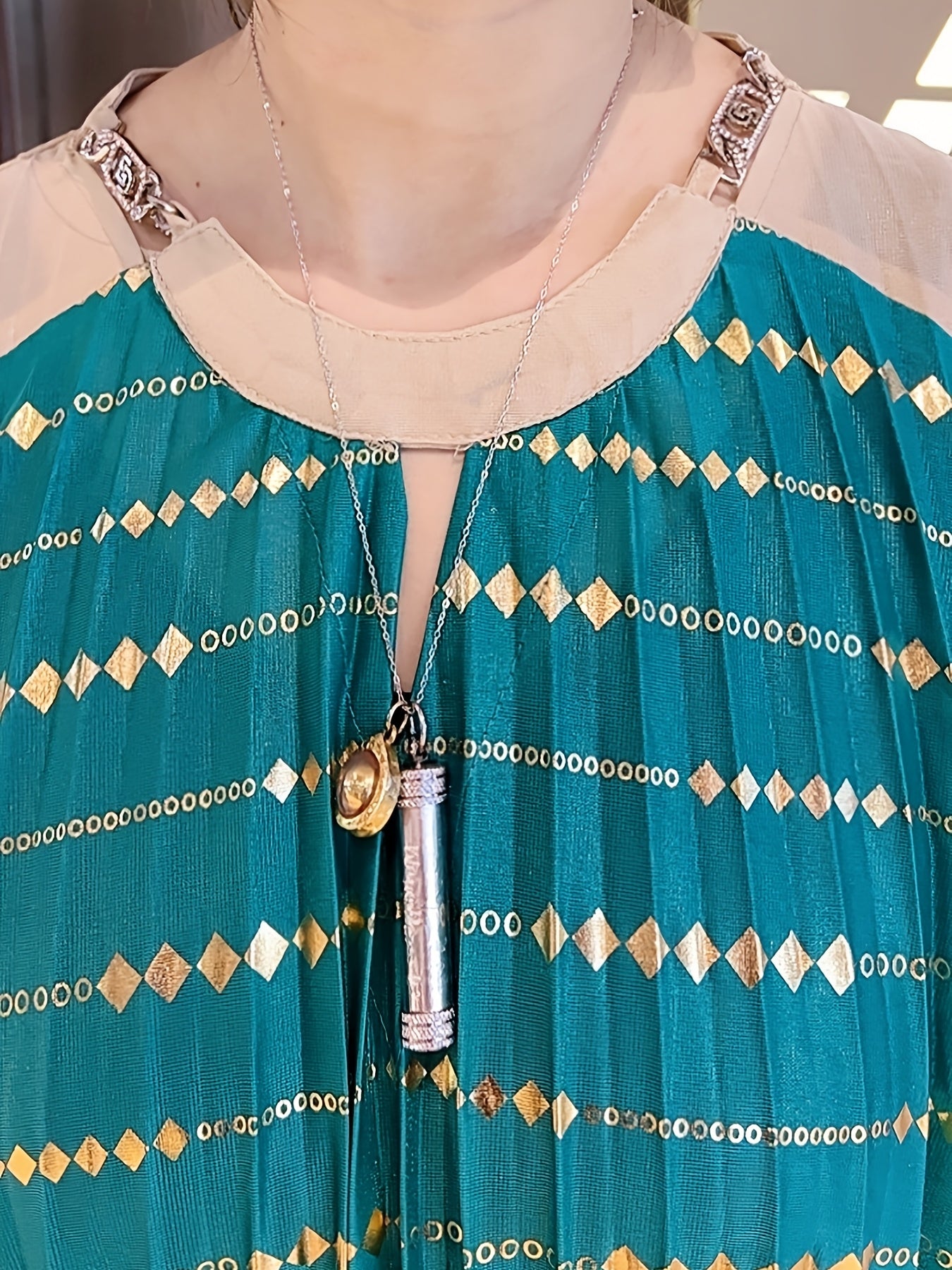 French-Style Pleated Dress, Loose Fit for Women